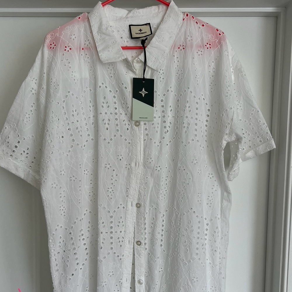 NWT Tuckernuck Provincial Eyelet Corsica Cover Up XXL - Picture 4 of 8